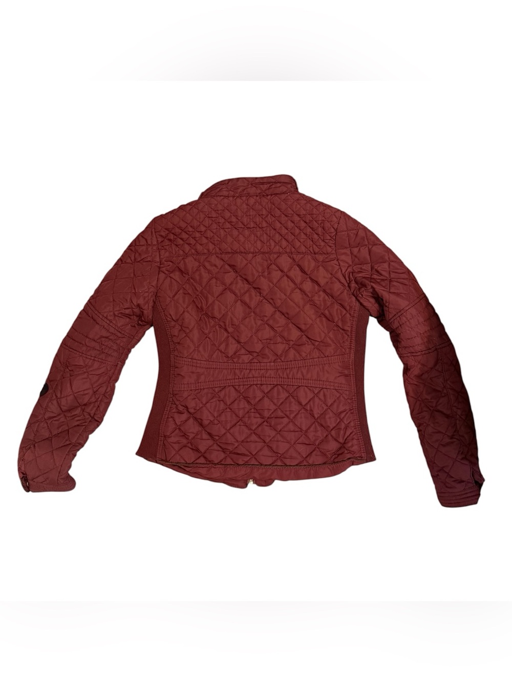 Quilted Burgundy Juniors Jacket with Gold Hardware Juniors size Medium Fall - Picture 5 of 9